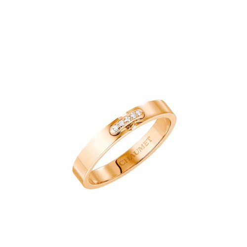 Chaumet/尚美 經(jīng)典 ALLIANCE LIENS éVIDENCE系列 18k金玫瑰金鉆石結(jié)婚戒指082560