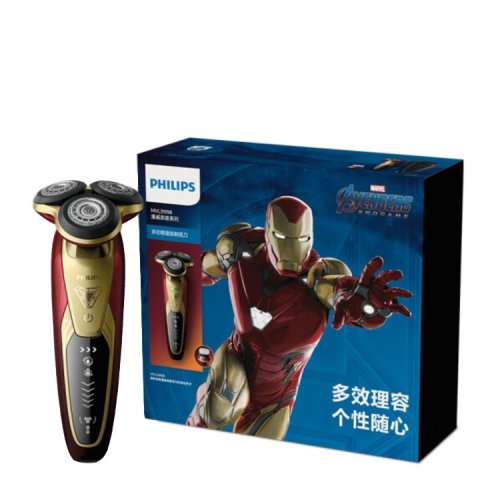 Philips/飛利浦 剃須刀 漫威系列鋼鐵俠 電動剃須刀刮胡刀 男士三刀頭 多功能MVL9998【 漫威系列鋼鐵俠 合作款】