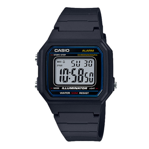 CASIO/卡西歐手表男多功能方形情侶電子表F-91W-1D