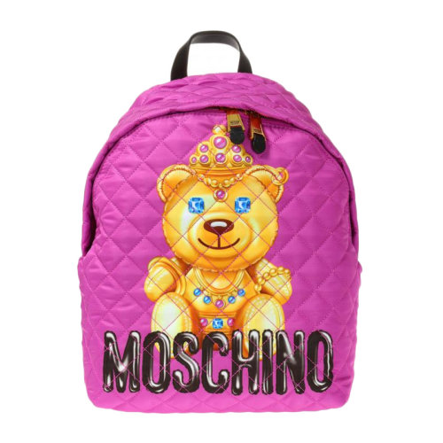 MOSCHINO/莫斯奇諾 女士粉色尼龍手提雙肩包粉色 粉色